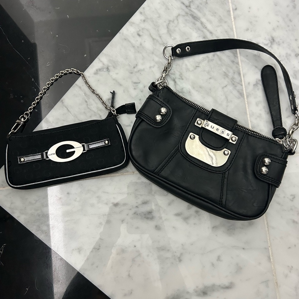 TWO vintage guess bags